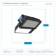 LED ПРОЖЕКТОР DALI 250W IP66 4000K ЧЕРЕН