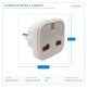 АДАПТЕР SCHUKO КЪМ UK 10A БЯЛ С ДЕТСКА ЗАЩИТА АДАПТЕР SCHUKO КЪМ UK 10A БЯЛ С ДЕТСКА ЗАЩИТА