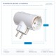 ADAPTOR SCHUKO TO 2 SCHUKO WITH SHUTTER PROTECTION 147-10004 ADAPTOR SCHUKO TO 2 SCHUKO WITH SHUTTER PROTECTION 147-10004