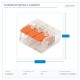 TERMINAL BLOCK PCT-413 3 SEATS WITH A RECEPTACLE 0,20-4mm 32A 400V ORANGE 147-11041