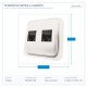 ДВОЕН КОМБИНИРАН КОНТАКТ RJ11/RJ45 БЯЛ IP20
