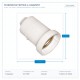 LAMPHOLDER BAKELITE  WHITE E27 147-23030
