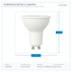LED LAMP GU10 6W 3000K 110° 175-250V 147-77849