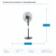 STAND FAN BLACK Φ50 65W WITH DOUBLE BLADE WITH REMOTE CONTROL 300-20007 STAND FAN BLACK Φ50 65W WITH DOUBLE BLADE WITH REMOTE CONTROL 300-20007