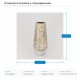 КЕРАМИЧНА ВАЗА БЯЛА И ЗЛАТНА 13X13X33 СМ