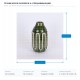 КЕРАМИЧНА ВАЗА ЗЕЛЕНО-БЕЖОВО 13X13X24 СМ КЕРАМИЧНА ВАЗА ЗЕЛЕНО-БЕЖОВО 13X13X24 СМ