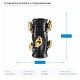 КЕРАМИЧНА ВАЗА ЧЕРНО И ЗЛАТНО 20X20X31 СМ