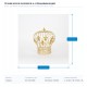 CROWN DÉCOR МЕТАЛНА ЛАМПА ЗЛАТИСТА CROWN DÉCOR МЕТАЛНА ЛАМПА ЗЛАТИСТА