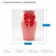 КЕРАМИЧНА ВАЗА С ПАНДЕЛКА, РОЗОВО-ЧЕРВЕНА КЕРАМИЧНА ВАЗА С ПАНДЕЛКА, РОЗОВО-ЧЕРВЕНА