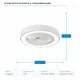 KIDS DECORATIVE CEILING FAN WHITE-GRAY Φ50 15W DC MOTOR WITH LED LIGHT 41W AND REMOTE CONTROL 300-25087 KIDS DECORATIVE CEILING FAN WHITE-GRAY Φ50 15W DC MOTOR WITH LED LIGHT 41W AND REMOTE CONTROL 300-25087