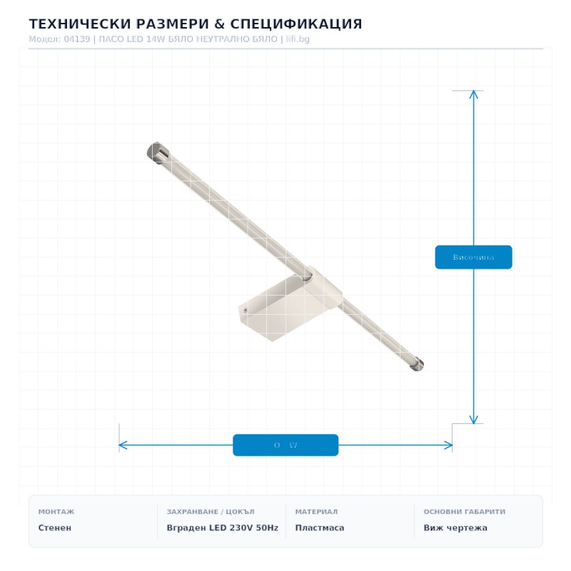 ПАСО LED 14W БЯЛО НЕУТРАЛНО БЯЛО ПАСО LED 14W БЯЛО НЕУТРАЛНО БЯЛО