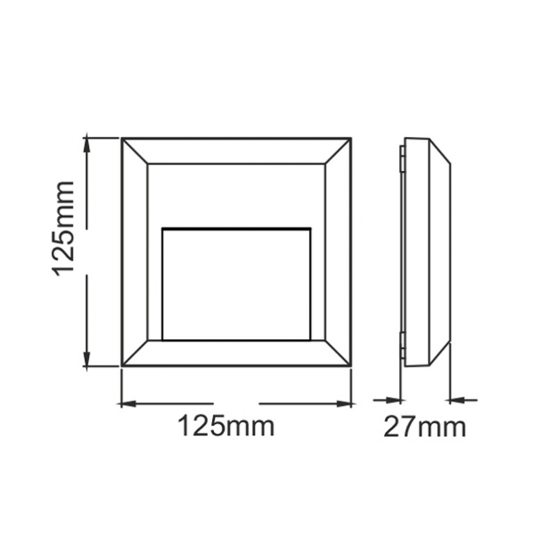 NETTO WALL LAMP PC 230V IP65 1.2W 3.000K 16x3014LED 80LM RUST SLIM52R NETTO WALL LAMP PC 230V IP65 1.2W 3.000K 16x3014LED 80LM RUST SLIM52R