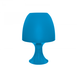 TABLE LAMP 1XE14 PLASTIC BLUE Φ16XH25,5CM NIOKI 1024SBE