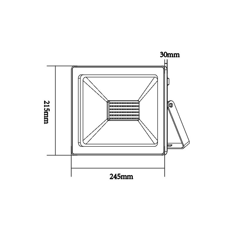 WHITE LED SMD FLOOD LUMINAIRE IP66 100W 3000K 8100Lm 230V RA80 Q10030W WHITE LED SMD FLOOD LUMINAIRE IP66 100W 3000K 8100Lm 230V RA80 Q10030W