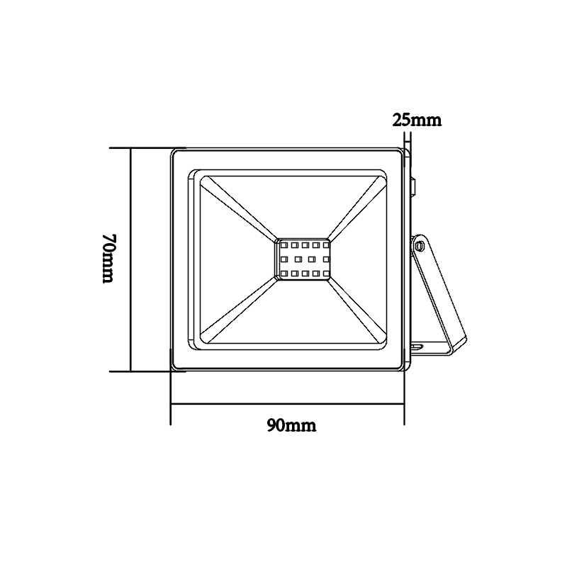 WHITE LED SMD FLOOD LUMINAIRE IP66 10W 6000K 880Lm 230V RA80 Q1060W WHITE LED SMD FLOOD LUMINAIRE IP66 10W 6000K 880Lm 230V RA80 Q1060W