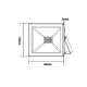 WHITE LED SMD FLOOD LUMINAIRE IP66 30W 6000K 2650Lm 230V RA80 Q3060W WHITE LED SMD FLOOD LUMINAIRE IP66 30W 6000K 2650Lm 230V RA80 Q3060W