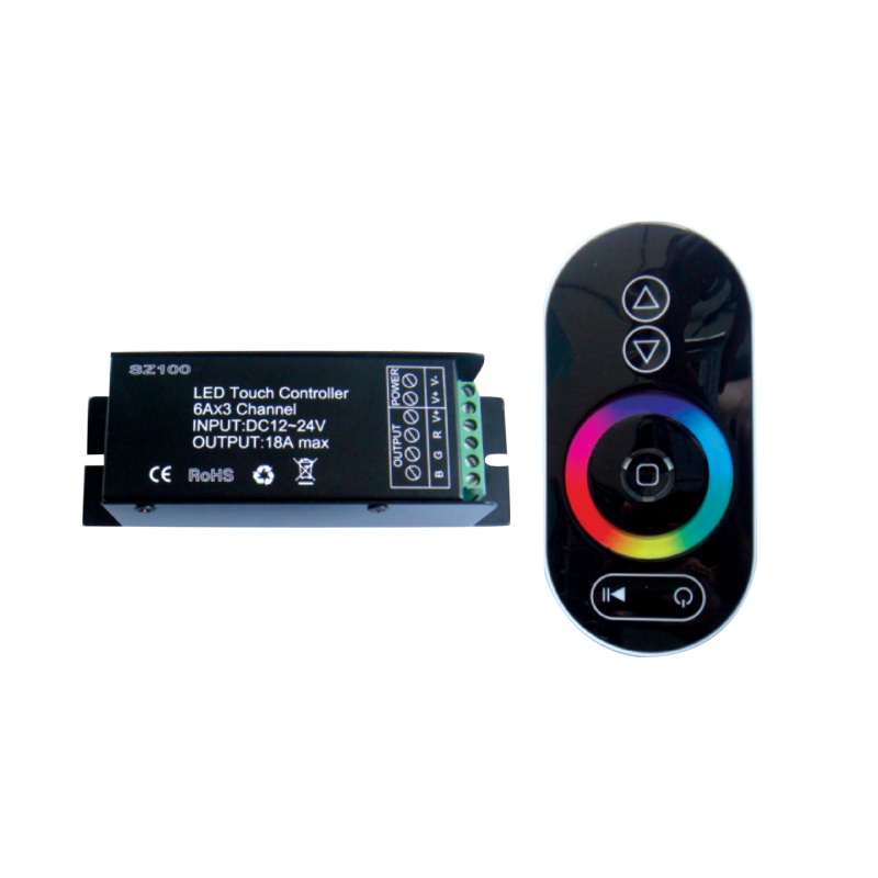 POWER RGB LED CONTROLLER 18A 216W/12V 432W/24V RF TOUCH REMOTE SZ100-TOUCH POWER RGB LED CONTROLLER 18A 216W/12V 432W/24V RF TOUCH REMOTE SZ100-TOUCH