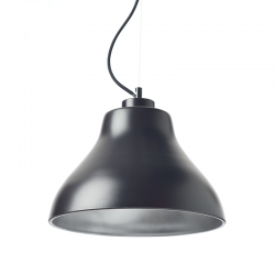 PHASING OUT GLASS BLACK MAT OUTSIDE-SILVER INSIDE F32XH20CM E27 BERGAMO 1039714 PHASING OUT GLASS BLACK MAT OUTSIDE-SILVER INSIDE F32XH20CM E27 BERGAMO 1039714