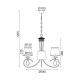 PHASING OUT PENDANT 3ΧE14 CHROME WHITE SHADE BASILICO TNK81490CR3P