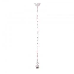 PHASING OUT PENDANT 1XE27 METAL WHITE COPPER+CHAIN Η100CM 1600WC