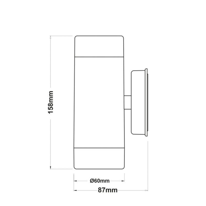 UP-DOWN RUST PP WALL LIGHT GU10Max.2x3W LED IP65 SL7031R