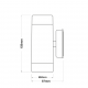 UP-DOWN RUST PP WALL LIGHT GU10Max.2x3W LED IP65 SL7031R