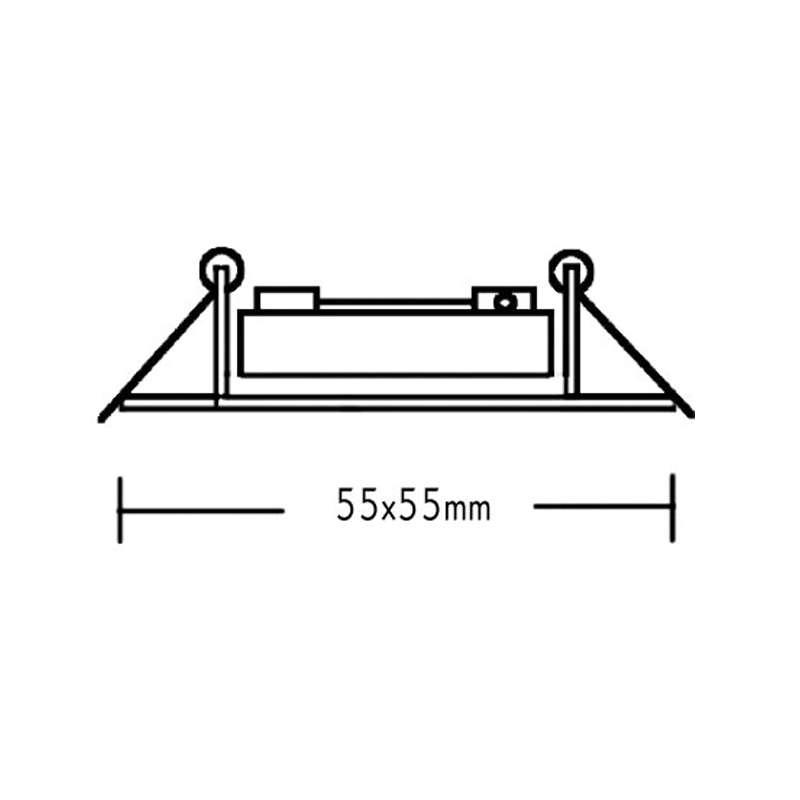 Square down light MR11 BS3154 CP BS3154CPMR11