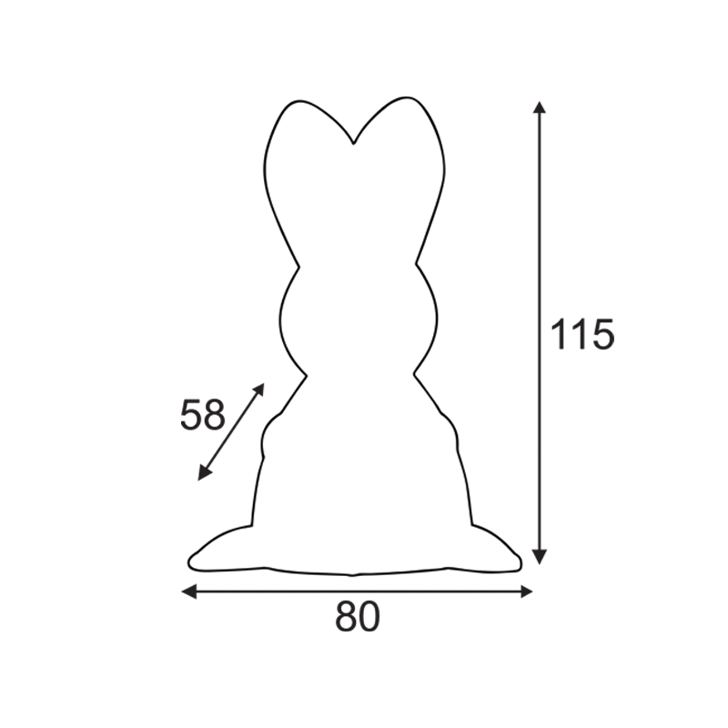“EVERGLOW NIGHT LIGHT” BUNNY 1 LED LIGHT WITH BATTERY (3xLR44 INCLUDED),WARM WHITE IP20 8x5.8x11.5cm BUNNYWWLR44