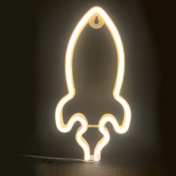 ROCKET, 87 NEON LED LIGHTS WITH BATTERY (3xAA)/USB, WW, IP20, 13.5x2x27cm F04001320