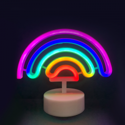 RAINBOW, 66 NEON LED LIGHTS WITH BATTERY (3xAA)/USB, RGB, IP20, 23x10x19.5cm F04003303