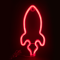 ROCKET, 87 NEON LED LIGHTS WITH BATTERY (3xAA)/USB, RED, IP20, 13.5x2x27cm F04004320