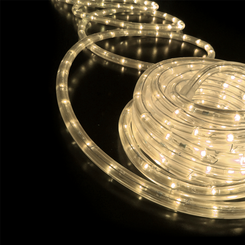 WHITE 2-WIRE MICROBULBS ROPE LIGHT, REEL 100m 36L/m CUT PER 1m IP20 + 5 SET ACCESSORIES X0836121