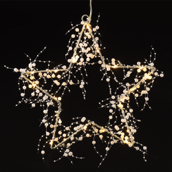 “STAR WALL LIGHTS” 20 LED LIGHTS WITH BATTERY (3xAA) WARM WHITE IP44 28cm XSTARDWW282A
