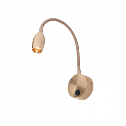 PHASING OUT WALL MOUNTED SPOT LED LUMINAIRE 3W 4000K 210Lm 230V BRONZE GOLD WITH SPYRAL   SWITCH SWAN SF126BLED340G