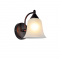 WALL LAMP BLACK - COPPER WITH SANDSTONE GLASS 1X27 MOBY AD80081W