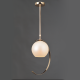 PENDANT LUMINAIRE 1ΧΕ27 METAL GOLD + PERLE GLASS Φ35ΧΗ100CM IPARELLE DCR17501P