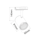WHITE LED TRACK LIGHT 7W 4000K 2WIRES 24° 540LM 230V Ra80 ZUNO740W2