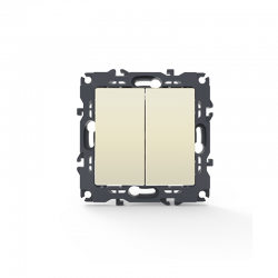 PRIME 2 GANG 1 WAY SWITCH SCREWLESS 1+1P 10AX 250VAC IP20 IVORY 1000110202 PRIME 2 GANG 1 WAY SWITCH SCREWLESS 1+1P 10AX 250VAC IP20 IVORY 1000110202
