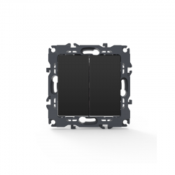PRIME 2 GANG 2 WAY SWITCH SCREWLESS 1+1P 10AX 250VAC IP20 MATT ANTHRACITE 1000110305 PRIME 2 GANG 2 WAY SWITCH SCREWLESS 1+1P 10AX 250VAC IP20 MATT ANTHRACITE 1000110305