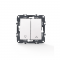PRIME 2 GANG SHUTTER SWITCH SCREWLESS 1-1P 10AX 250VAC IP20 WHITE 1000110601