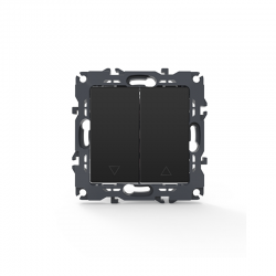 PRIME 2 GANG SHUTTER SWITCH SCREWLESS 1-1P 10AX 250VAC IP20 MATT ANTHRACITE 1000110605 PRIME 2 GANG SHUTTER SWITCH SCREWLESS 1-1P 10AX 250VAC IP20 MATT ANTHRACITE 1000110605