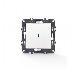 PRIME 1 GANG 2 WAY SWITCH LED LOCATOR LAMP (ON-OFF) SCREWLESS 1P 10AX 250VAC IP20 WHITE 1000111101 PRIME 1 GANG 2 WAY SWITCH LED LOCATOR LAMP (ON-OFF) SCREWLESS 1P 10AX 250VAC IP20 WHITE 1000111101