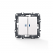 PRIME 2 GANG 1 WAY SWITCH   LED LOCATOR LAMP (ON-OFF) SCREWLESS 1+1P 10AX 250VAC IP20 WHITE 1000111201