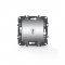 PRIME 1 GANG PUSH BUTTON   LED LAMP SCREWLESS 1P 10A 250VAC IP20 MATT ALUMINUM 1000112003