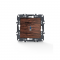 PRIME 1 GANG PUSH BUTTON  amp  LED LAMP SCREWLESS 1P 10A 250VAC IP20 WOOD 1000112006