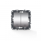 PRIME 2 GANG PUSH BUTTON SHUTTER SWITCH SCREWLESS 1-1P 10AX 250VAC IP20 MATT ALUMINUM 1000112203