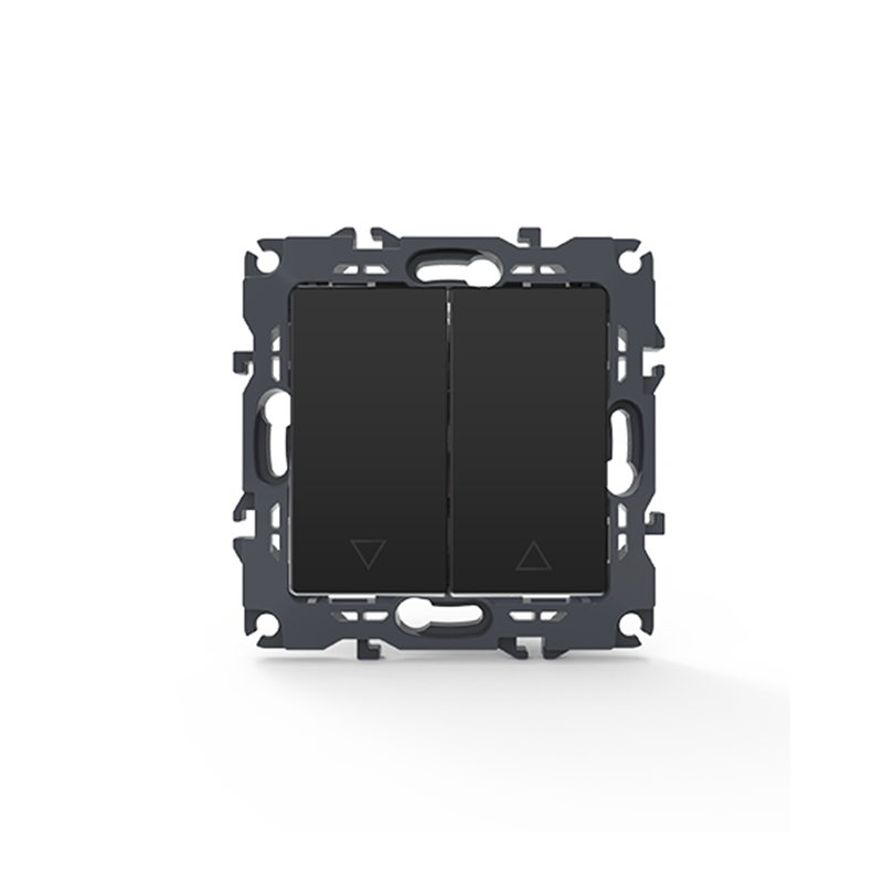 PRIME 2 GANG PUSH BUTTON SHUTTER SWITCH SCREWLESS 1-1P 10AX 250VAC IP20 MATT ANTHRACITE 1000112205 PRIME 2 GANG PUSH BUTTON SHUTTER SWITCH SCREWLESS 1-1P 10AX 250VAC IP20 MATT ANTHRACITE 1000112205