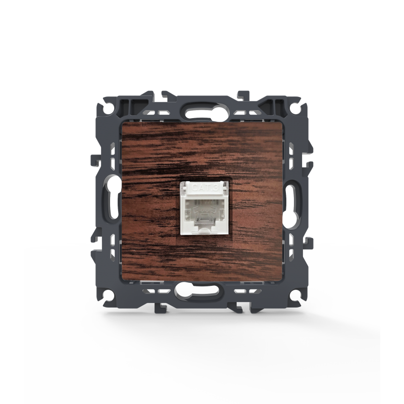PRIME TELEPHONE SOCKET 1xRJ11 CAT3 IP20 WOOD 1000113006 PRIME TELEPHONE SOCKET 1xRJ11 CAT3 IP20 WOOD 1000113006