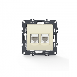 PRIME TELEPHONE SOCKET 2xRJ11 CAT3 IP20 IVORY 1000113102 PRIME TELEPHONE SOCKET 2xRJ11 CAT3 IP20 IVORY 1000113102