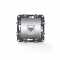 PRIME LAN SOCKET 1xRJ45 CAT6 UTP IP20 MATT ALUMINUM 1000113203